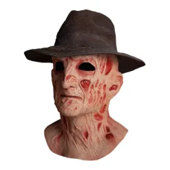 Trick Or Treat Studios Masks-A Nightmare on Elm Street 4: The Dream Master - Deluxe Freddy Krueger Mask with Fedora Hat