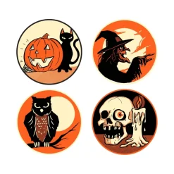 Trick Or Treat Studios Accessories & More|Home & Decor-Classic Halloween Sticker Pack (4 ct)