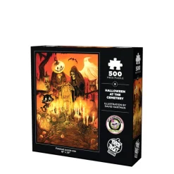 Trick Or Treat Studios Games & Puzzles-Halloween at the Cemetery 500 Piece Jigsaw Puzzle